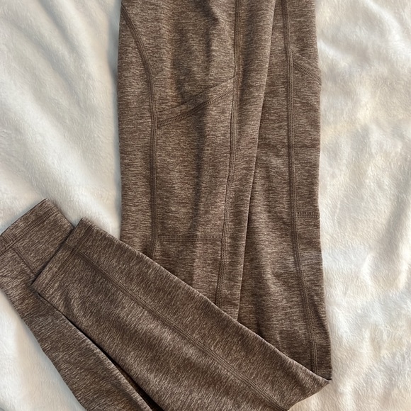 Aerie Leggings w/ pockets - Nude/Heathered Brown - Picture 4 of 5